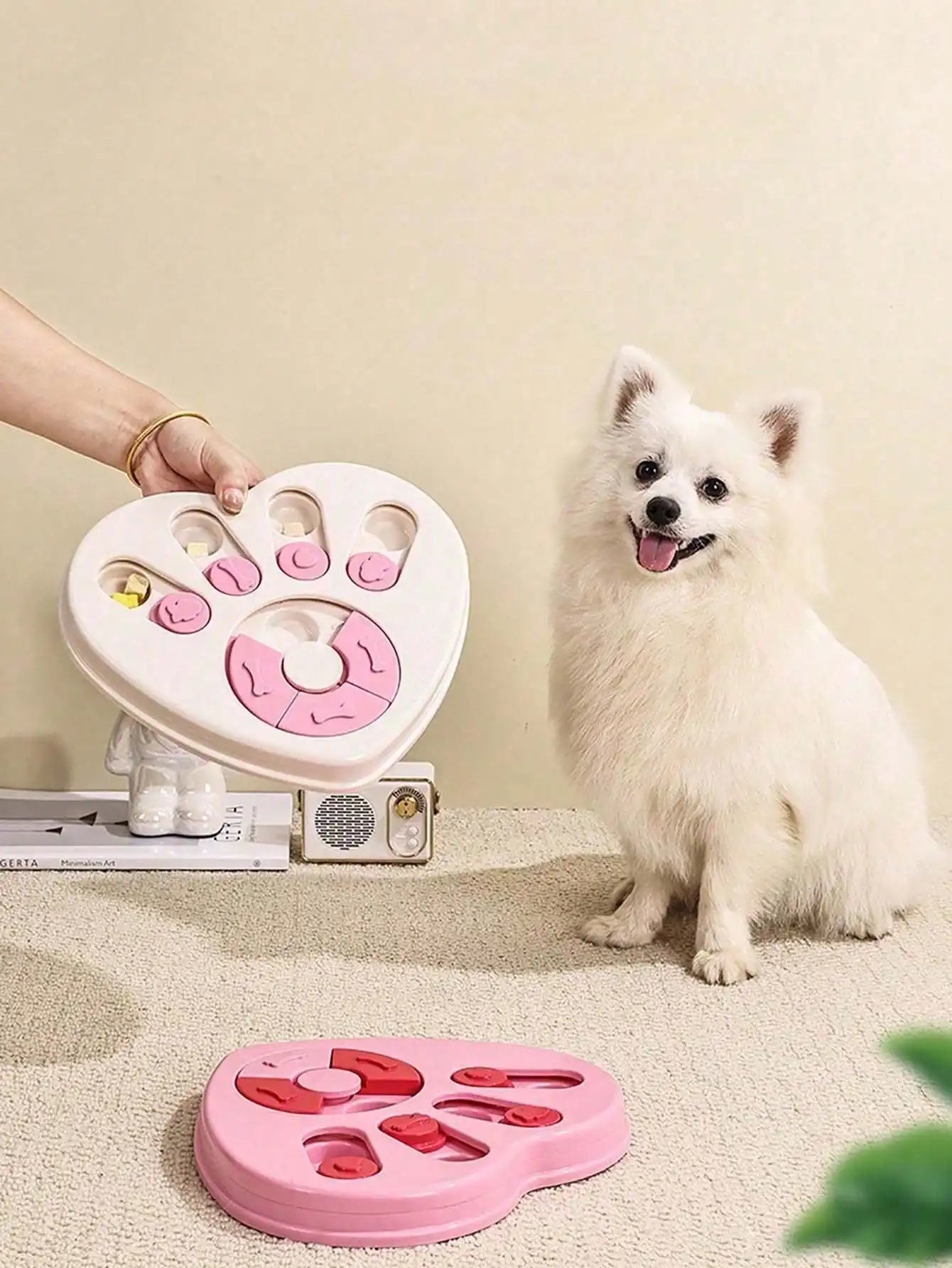 Durable Interactive Dog Cat Slow Feeder Bowl Puzzle Food Dispenser
