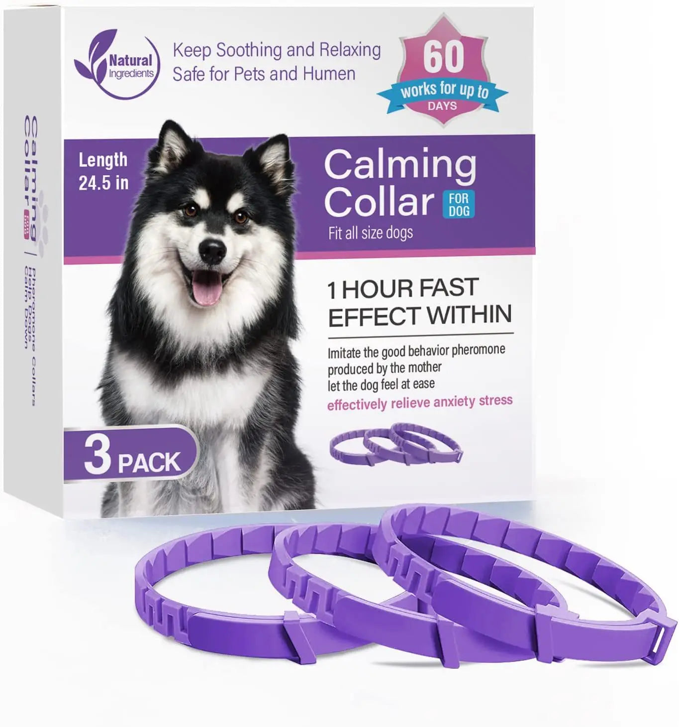 Dog Cat Calming Collar For Anxiety Relief Breakaway Quick Release