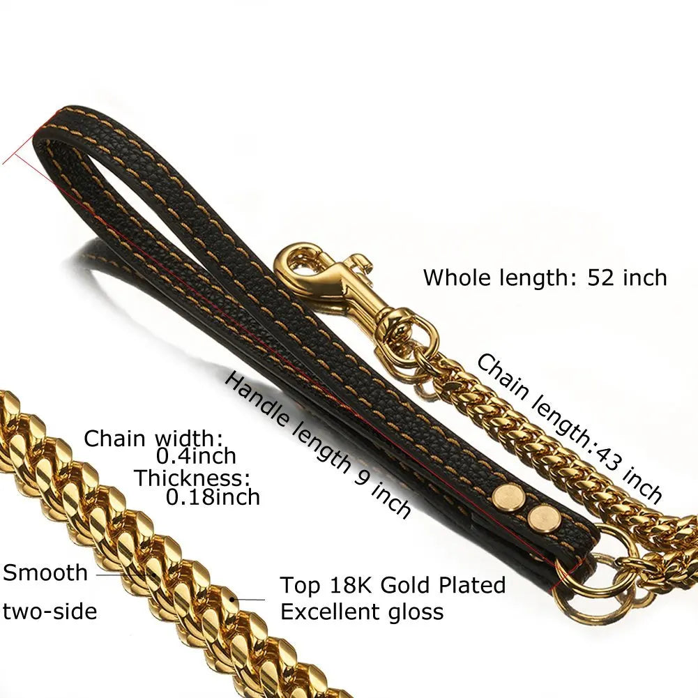 Stainless Steel Chain Collar for Dogs Durable Training Collar