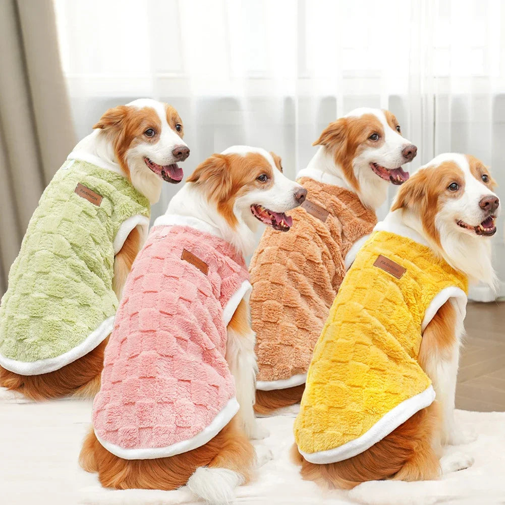 Flannel Dog Winter Sweater Coat For Small To Large Pets