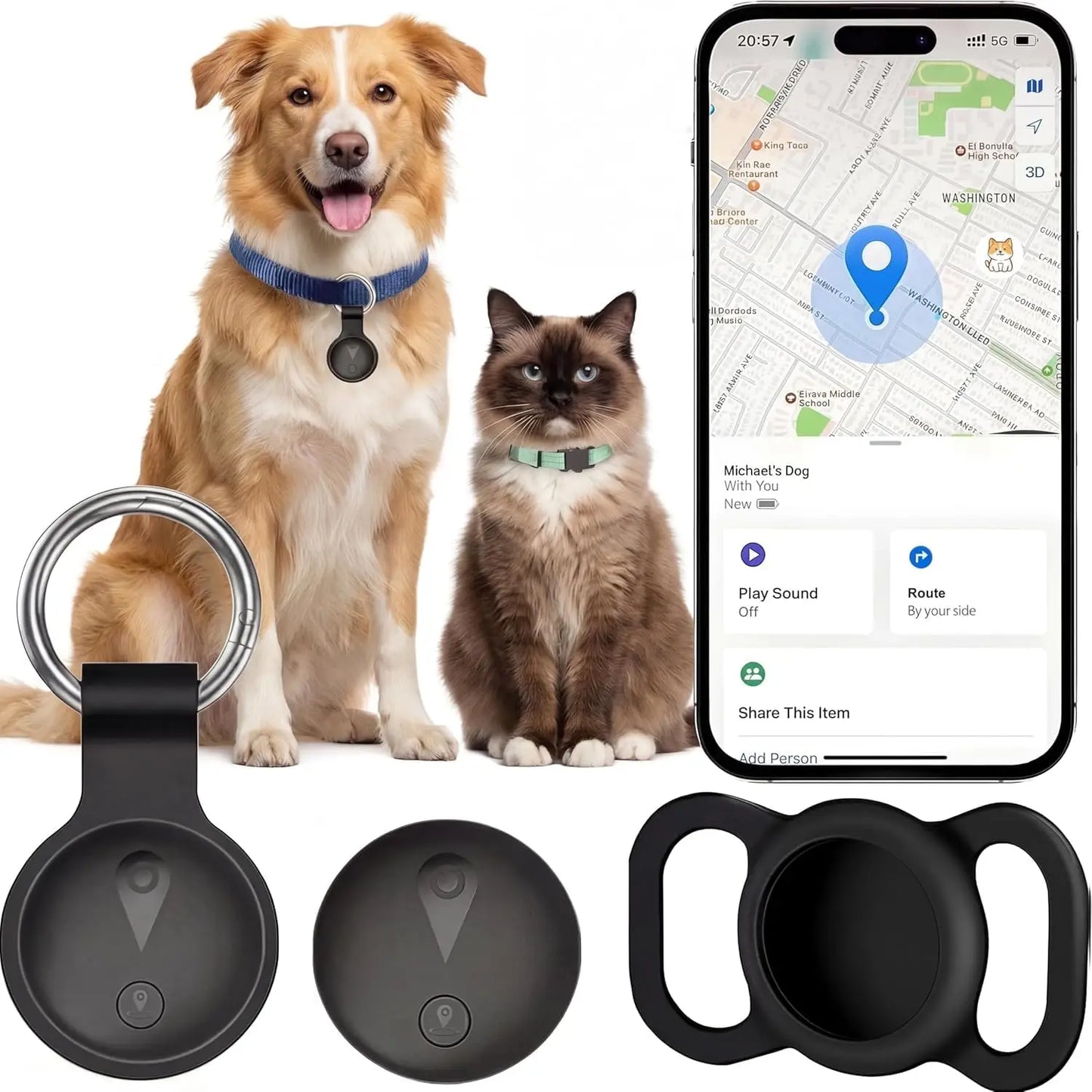 GPS Dog Tracker With Real Time Location No Monthly Fee