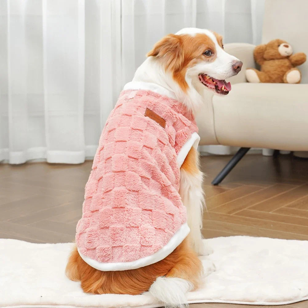 Flannel Dog Winter Sweater Coat For Small To Large Pets