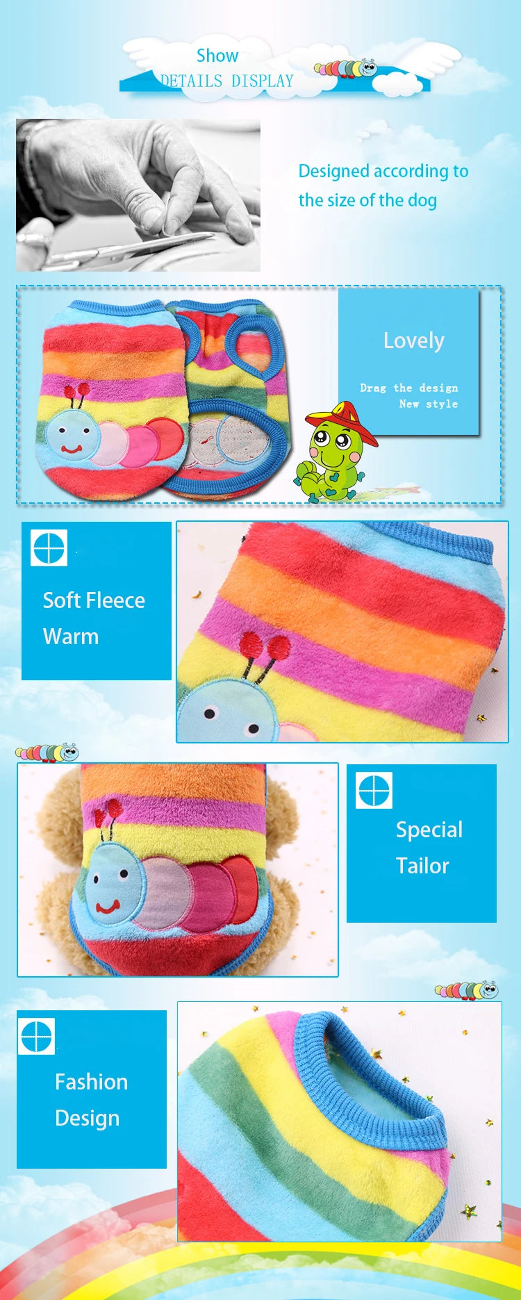 KaJiPet Soft Flannel Winter Vest For Small Dogs And Cats