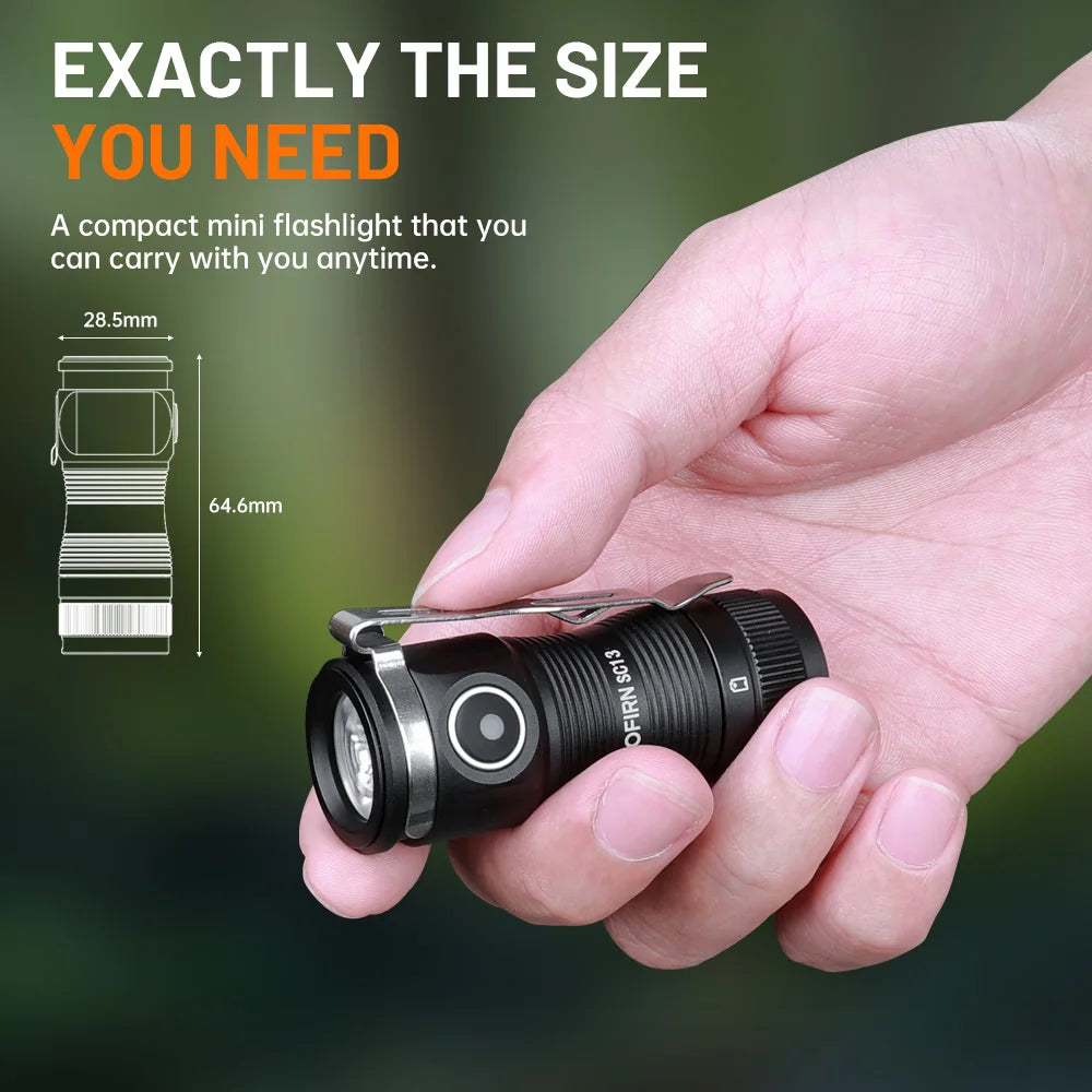 Sofirn Mini SC13 SST40 LED 1300 Lumen Tactical Flashlight