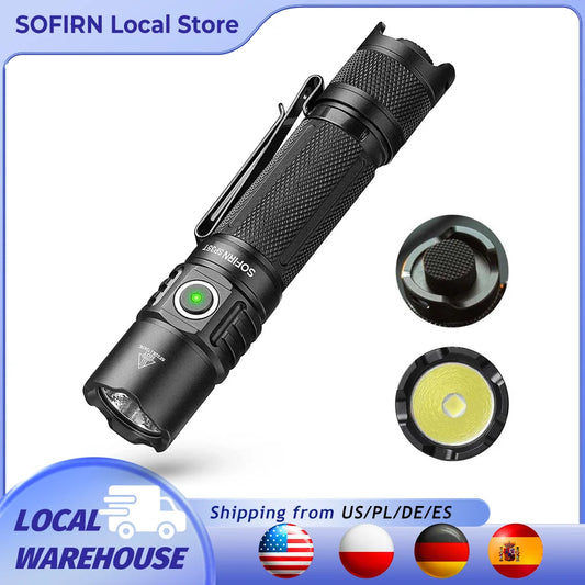 Sofirn SP35T 3800lm Tactical 21700 LED Flashlight USB C Rechargeable - Paws and Pro's Outfitters