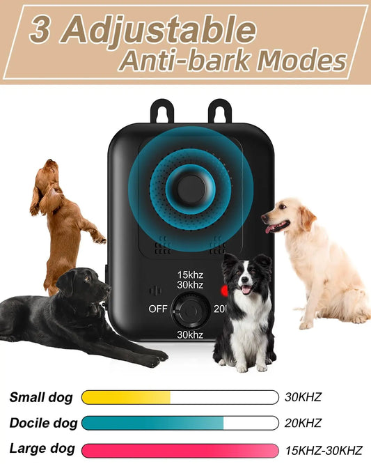 PetEdu Rechargeable Automatic Bark Deterrent For Dogs Indoor Outdoor Ultrasonic