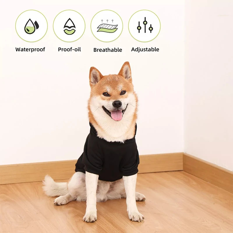 Winter Dog Hooded Sweatshirt Coat For Small Medium Large Dogs