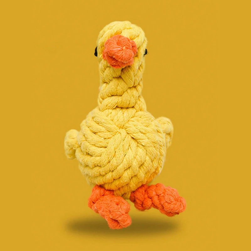 Handwoven Cotton Rope Dog Toy With Knot Chew For Pets