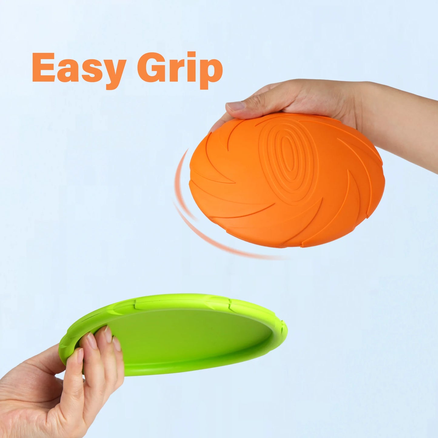 Dog Flying Disc 2 Pack Durable Rubber Floating Saucer Toy