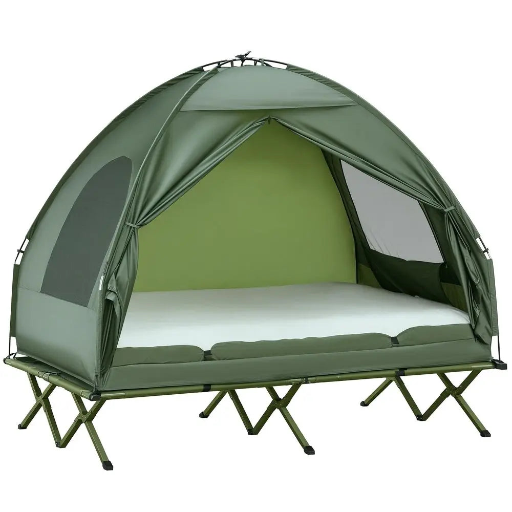 MBVM 4in1 Elevated Camping Tent Bed Combo With Air Mattress