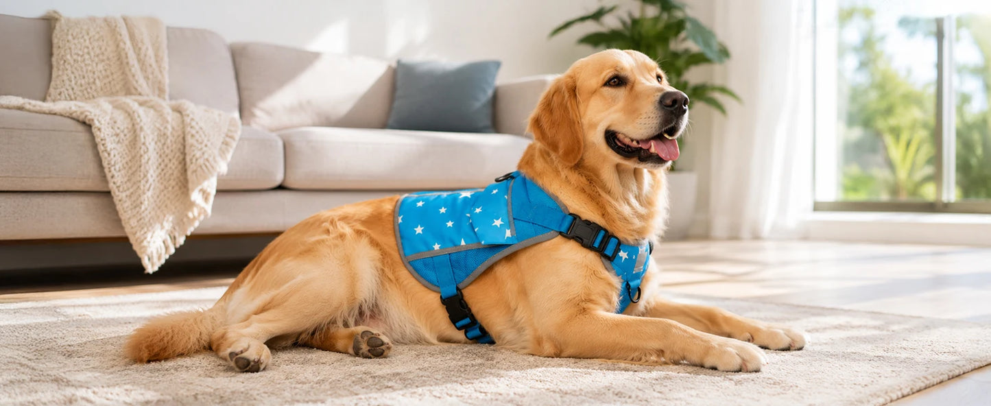 Pet Dog Cooling Vest Harness With Frozen Packs