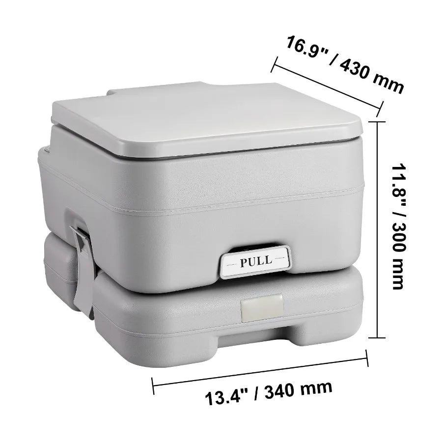Portable Camping Toilet With Carry Bag And 3.2 Gal Tank