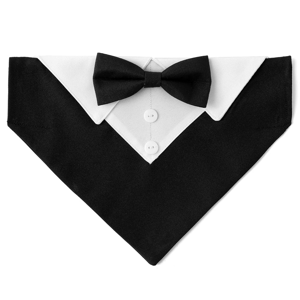 Sucado Bow Tie Dog Collar Tuxedo Bandana For Pets Wedding