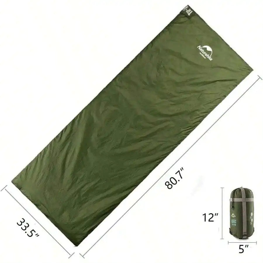 Lightweight Envelope Sleeping Bag Waterproof Ripstop Nylon For Camping