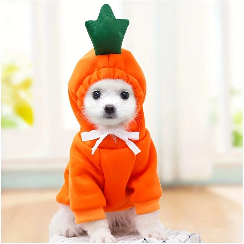 Wangmeow Warm Fleece Cute Fruit Hoodie For Small Dogs