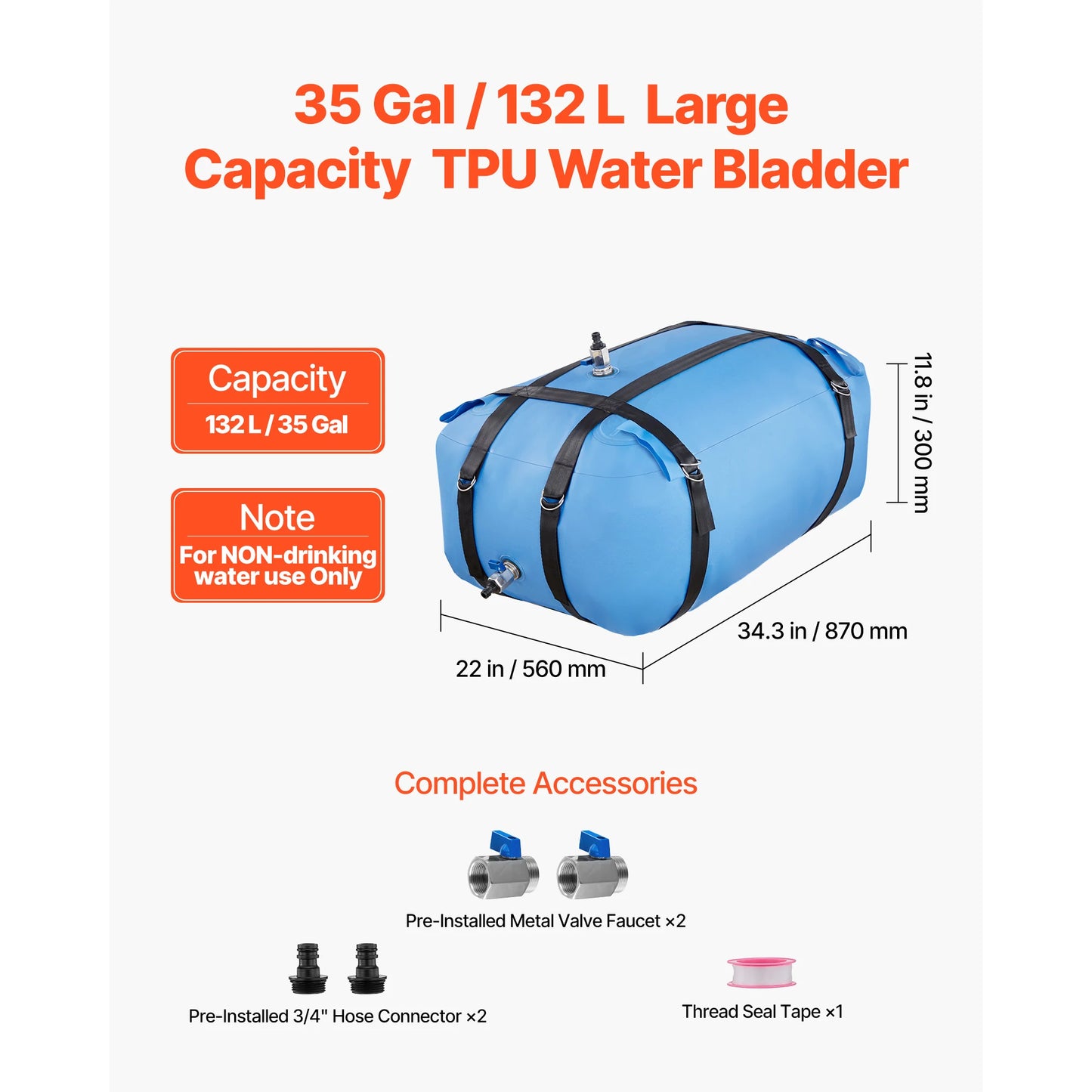 SucceBuy TPU Water Storage Bladder Portable Collapsible Bag For Camping