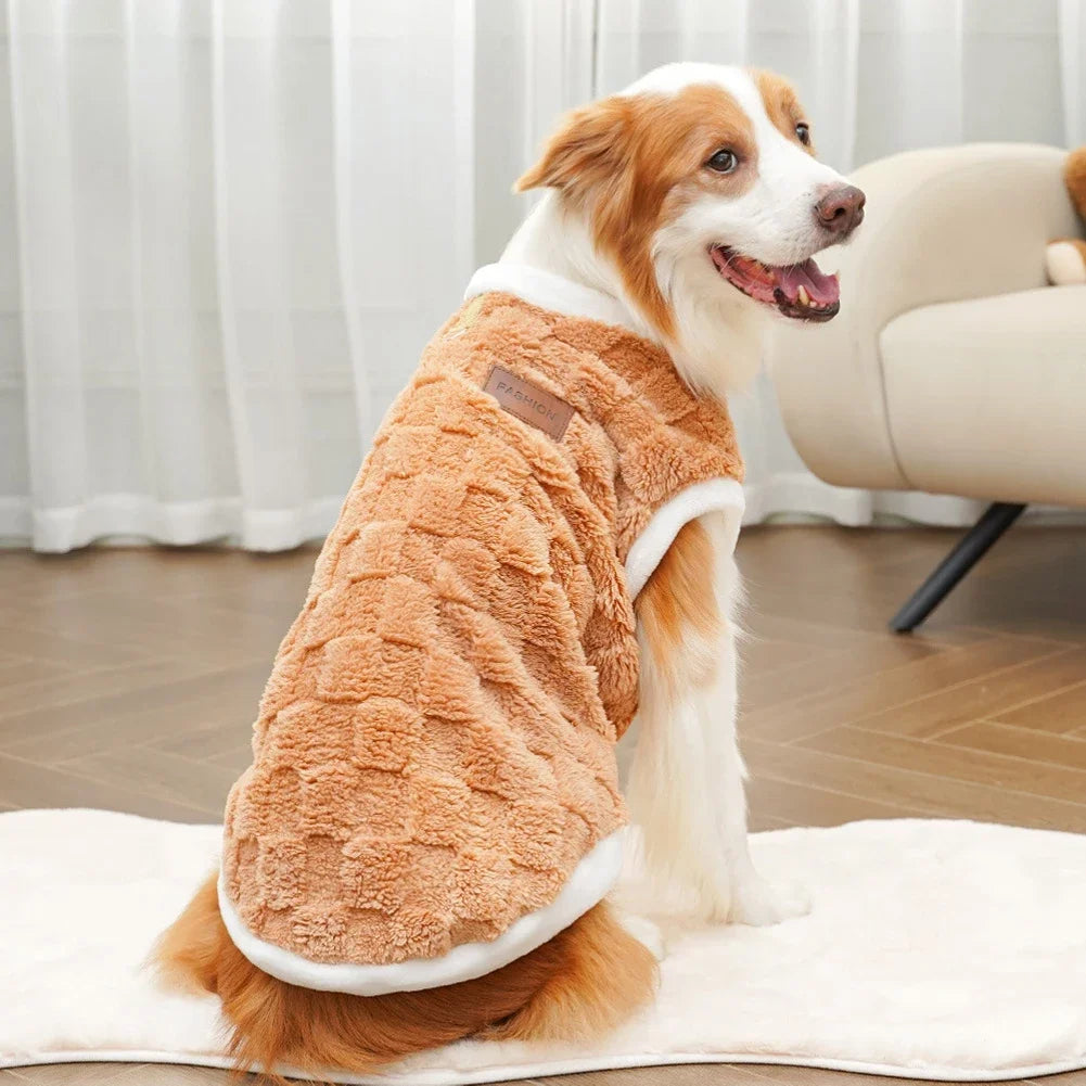 Flannel Dog Winter Sweater Coat For Small To Large Pets