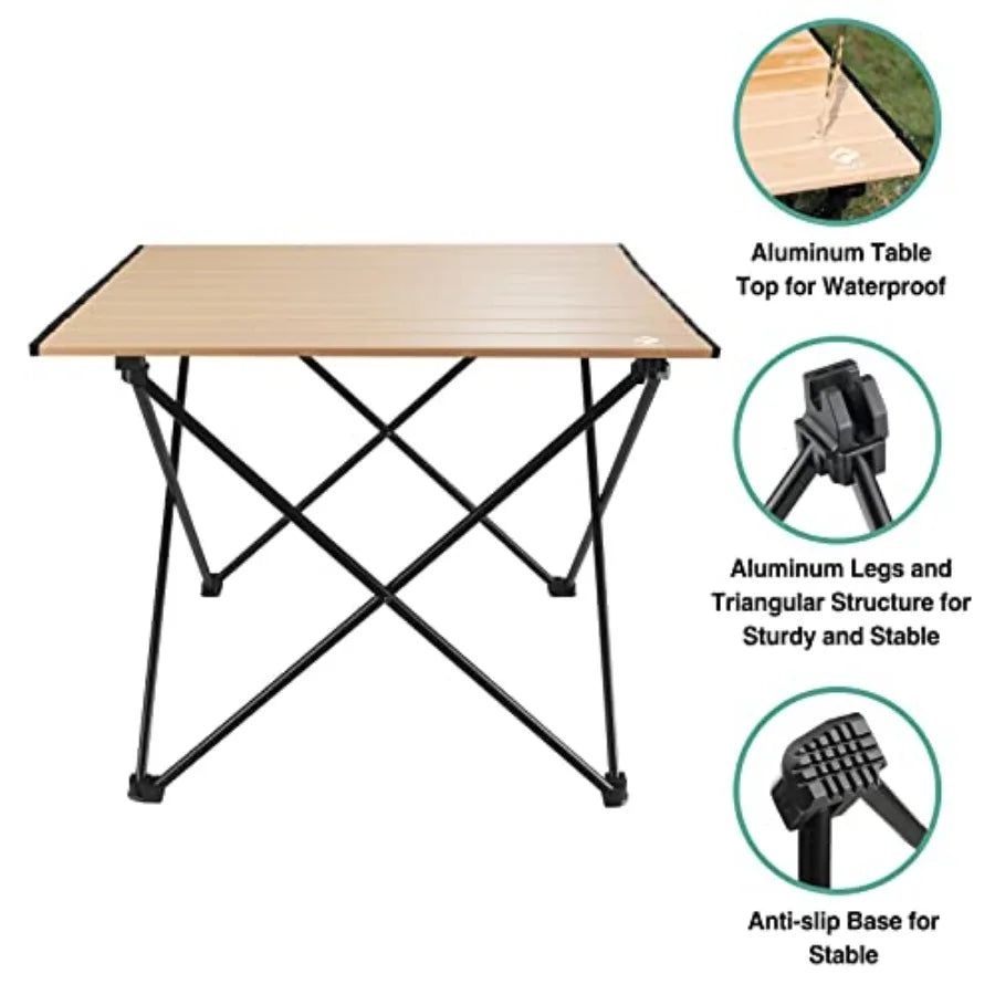 Ultralight Aluminum Folding Beach Table With Carry Bag