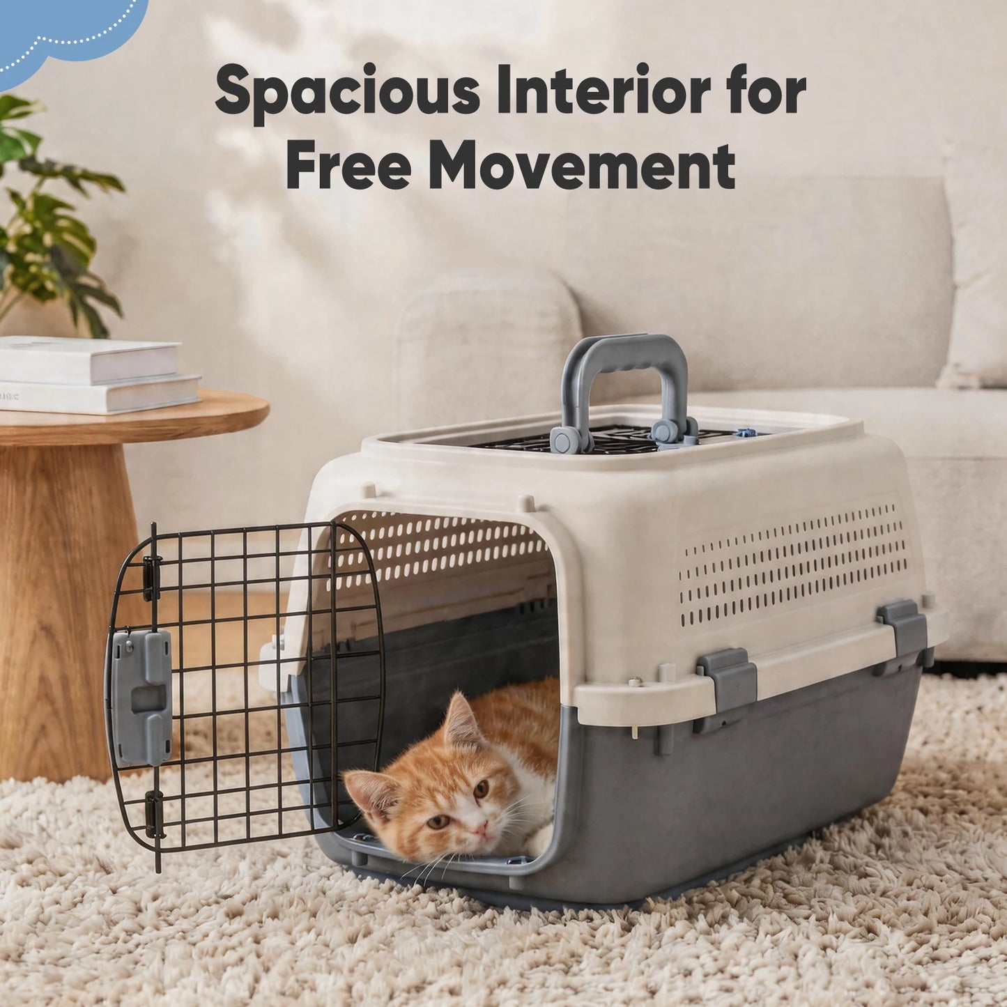 Pet Carrier For Small Dogs And Cats Front Top Load Wire Door Crate