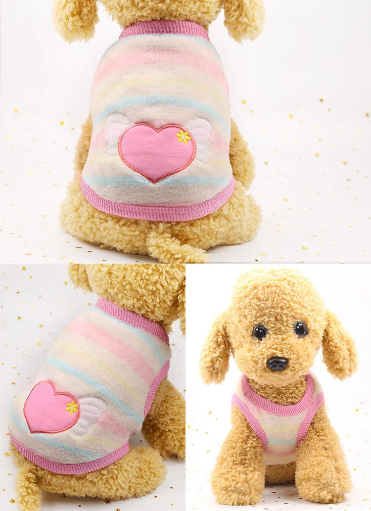 KaJiPet Soft Flannel Winter Vest For Small Dogs And Cats