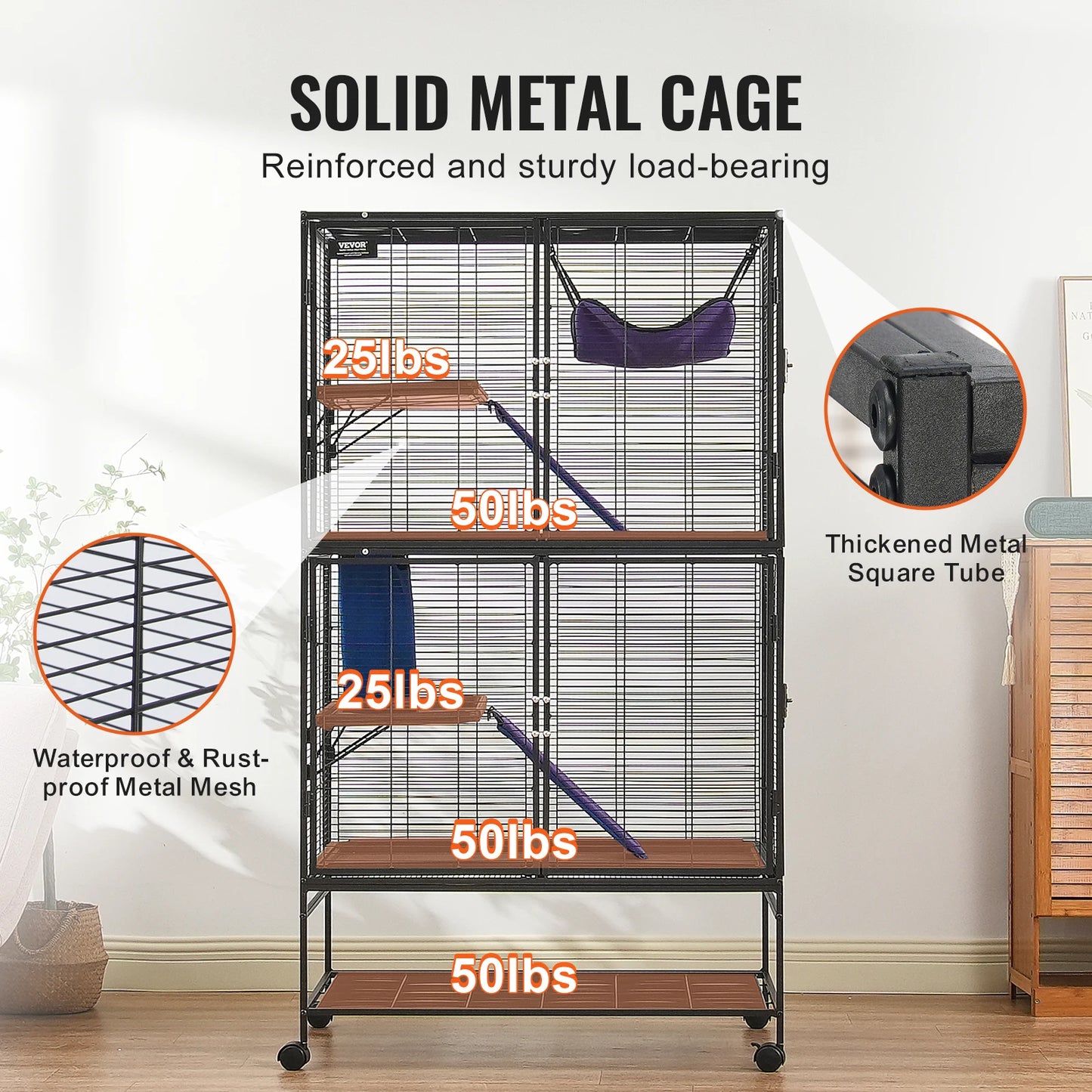 SucceBuy 4-Tier Critter Nation Cage For Small Animals