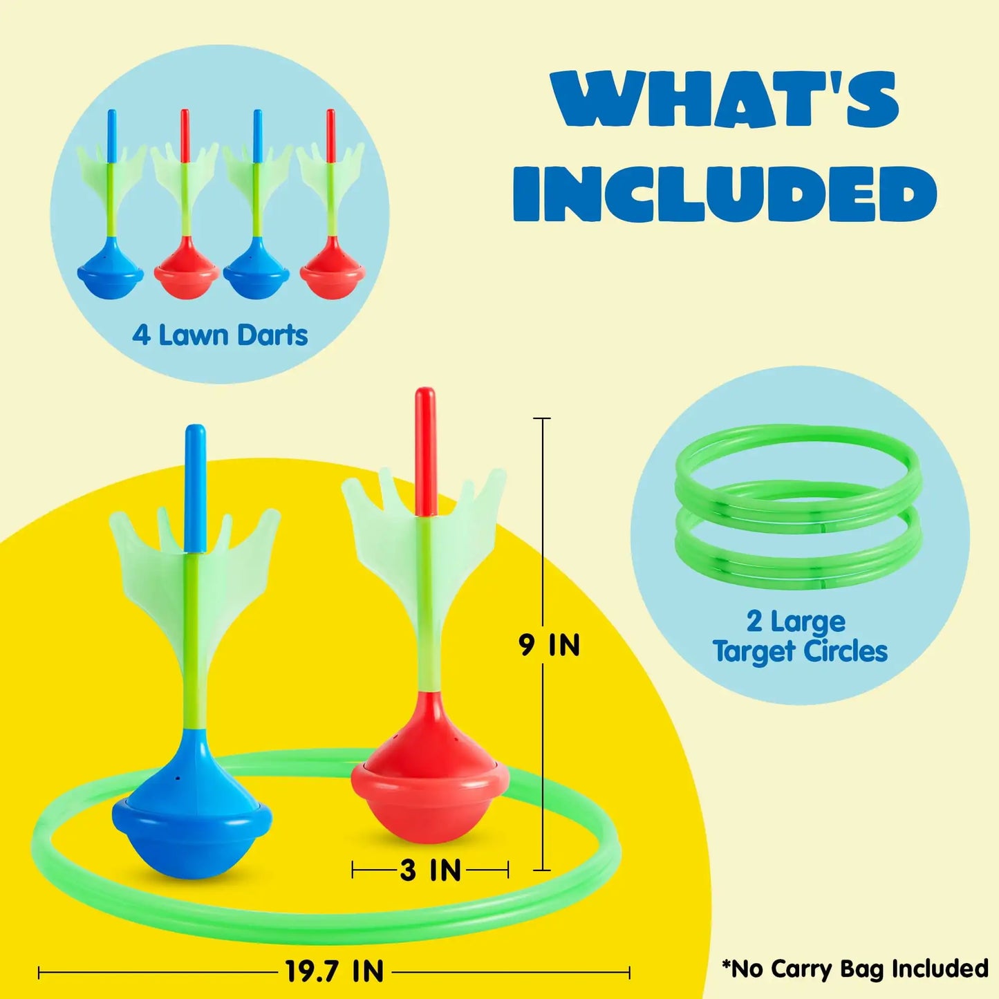 Joyfy Glow In The Dark Lawn Darts Game Set Outdoors