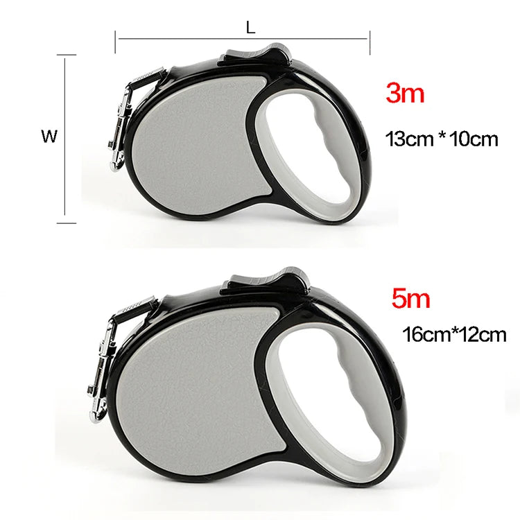 Retractable Nylon Dog Leash With Reflective Feature