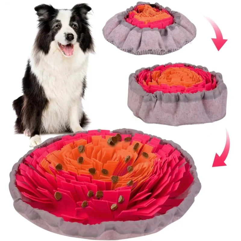 Washable Felt Pet Sniffing Pad Foldable For Dog Slow Feeding