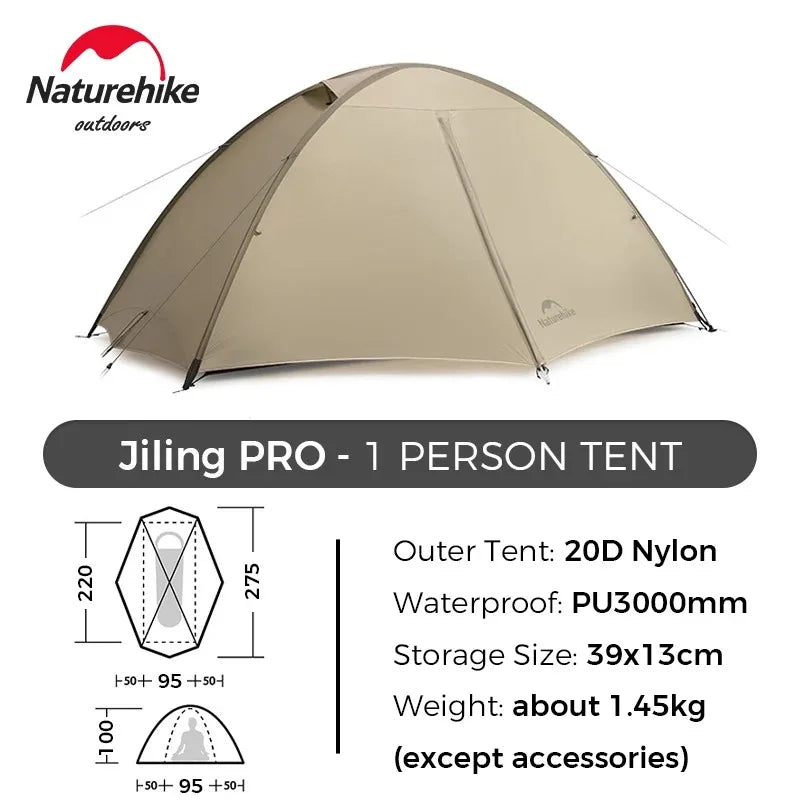 Naturehike Giling Pro 4 Seasons Dome Hiking Tent Camping Gear
