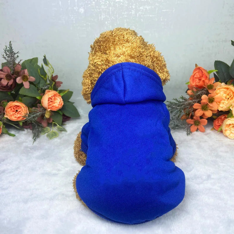 Winter Dog Hooded Sweatshirt Coat For Small Medium Large Dogs
