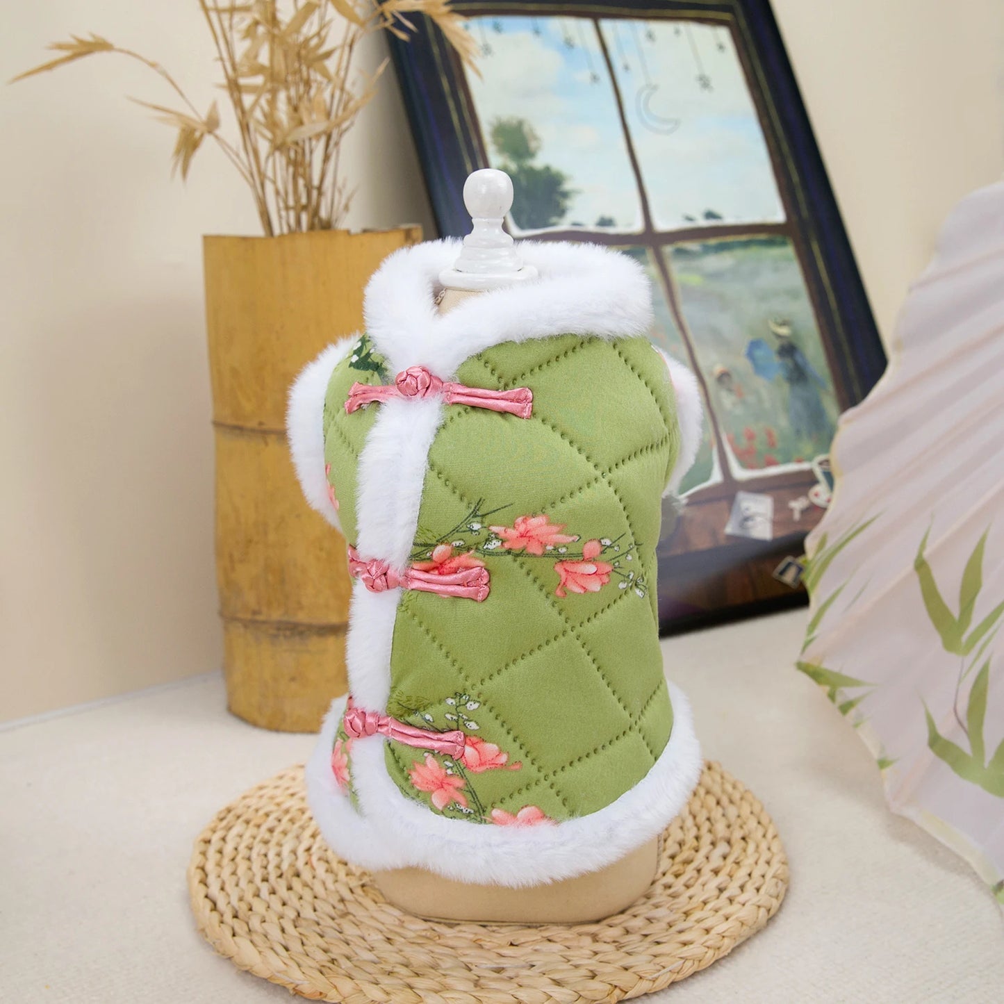 Warm Chinese Style Pet Dog Tang Suit Winter Jacket