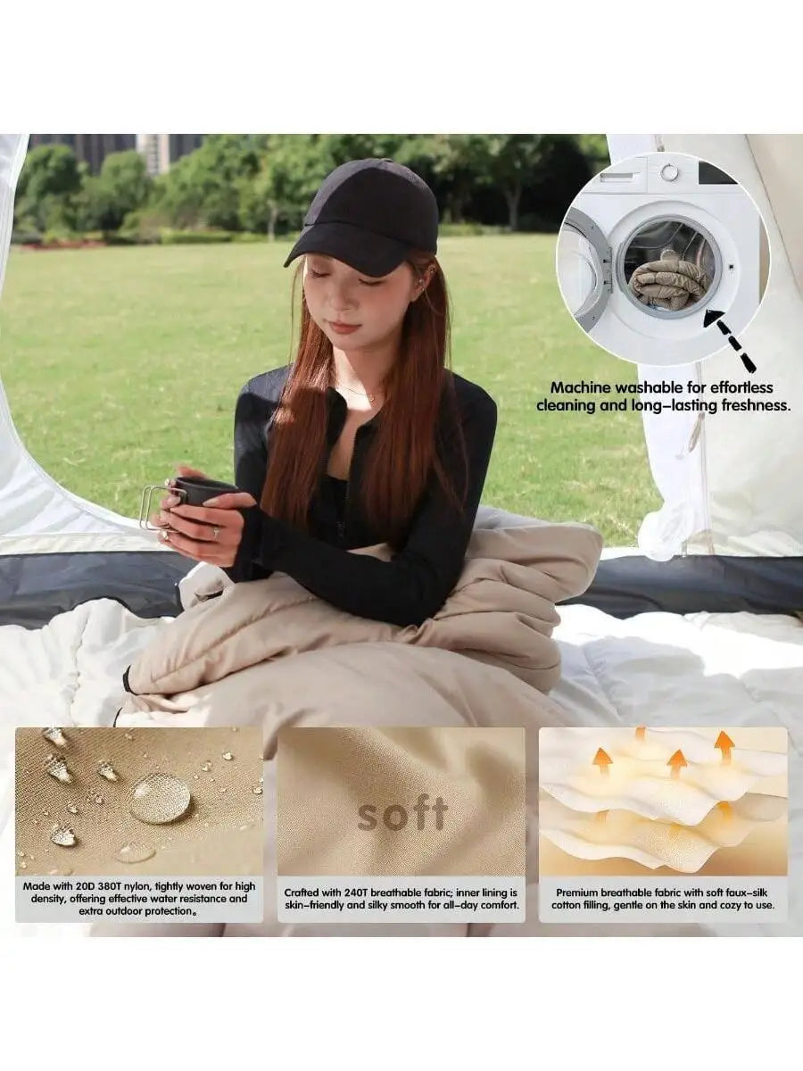 Four Season Adult Sleeping Bag Lightweight Waterproof For Camping And Hiking