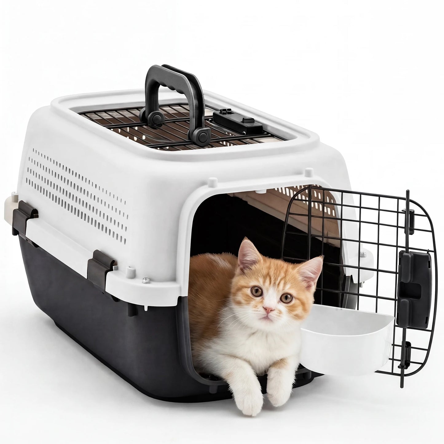 Pet Carrier For Small Dogs And Cats Front Top Load Wire Door Crate