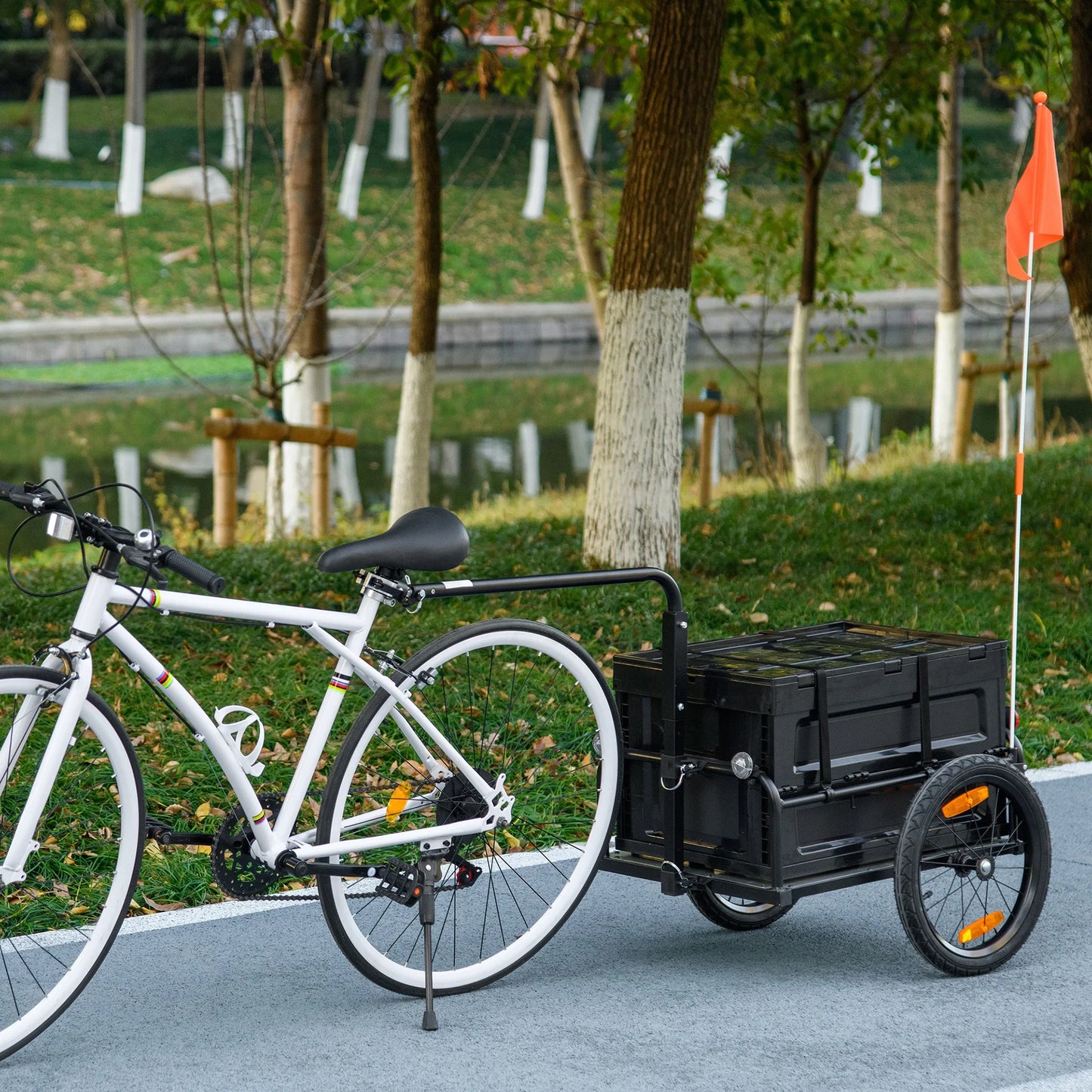Bicycle Cargo Trailer With Removable Storage Box