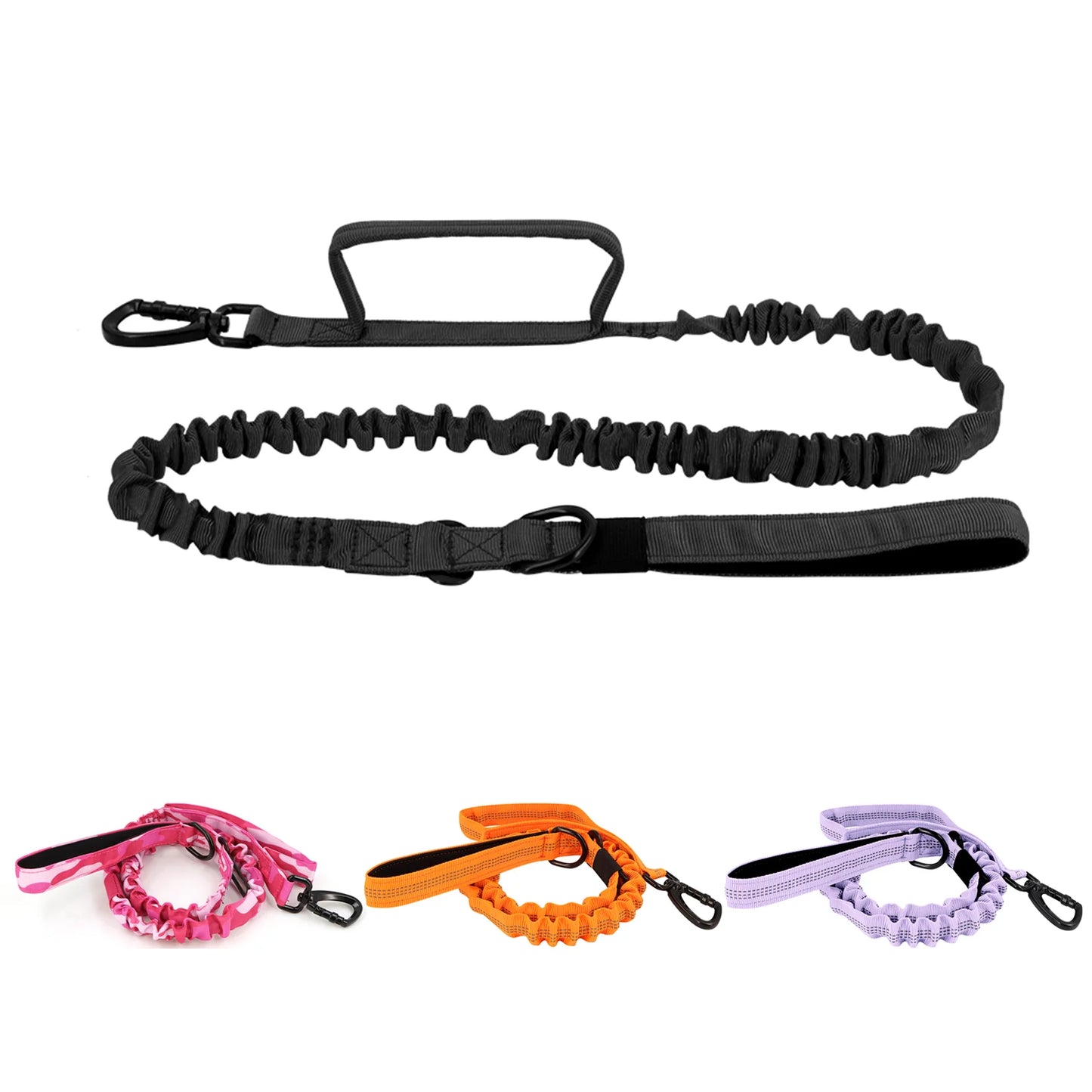 Adjustable Tactical Dog Leash With Dual Handles From Military Grade Nylon