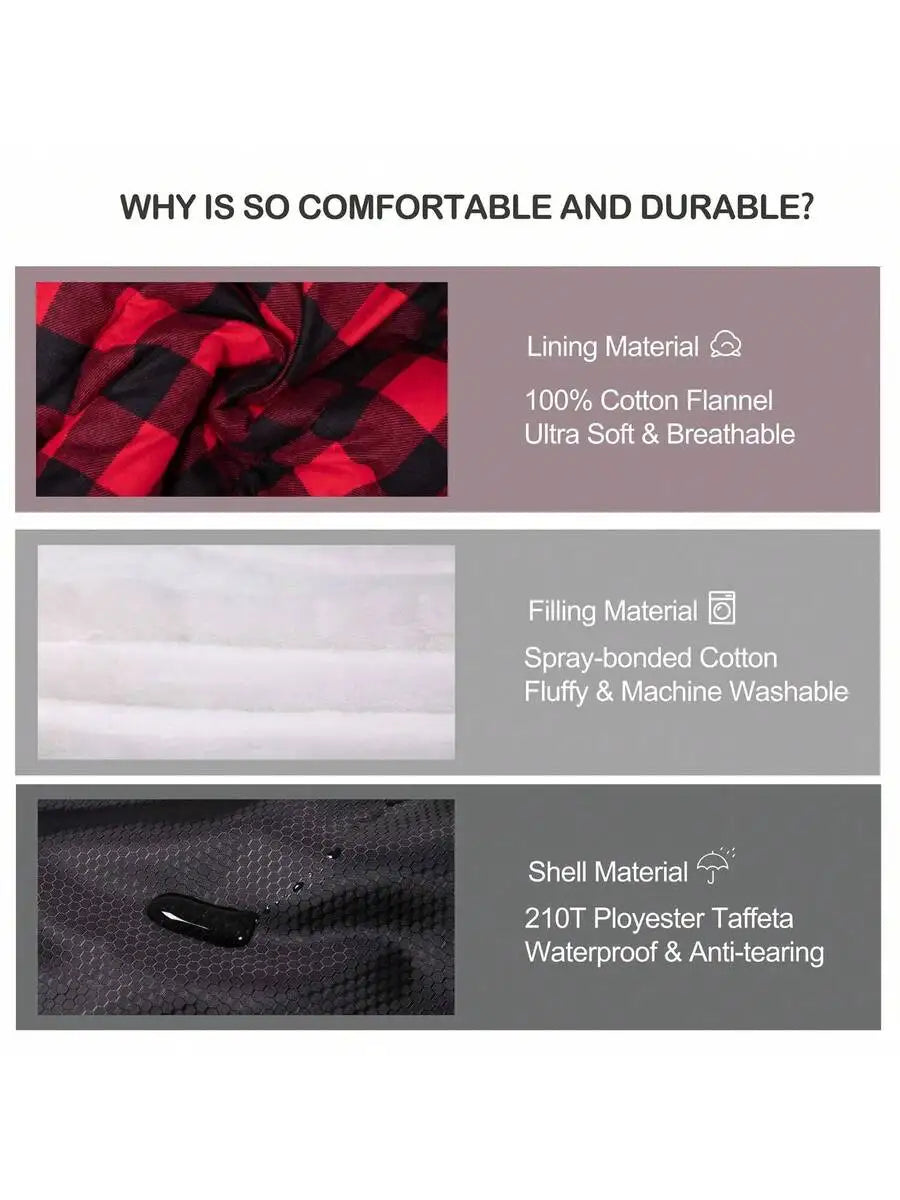 0 Degree Cotton Flannel Sleeping Bag For Adults Winter Camping