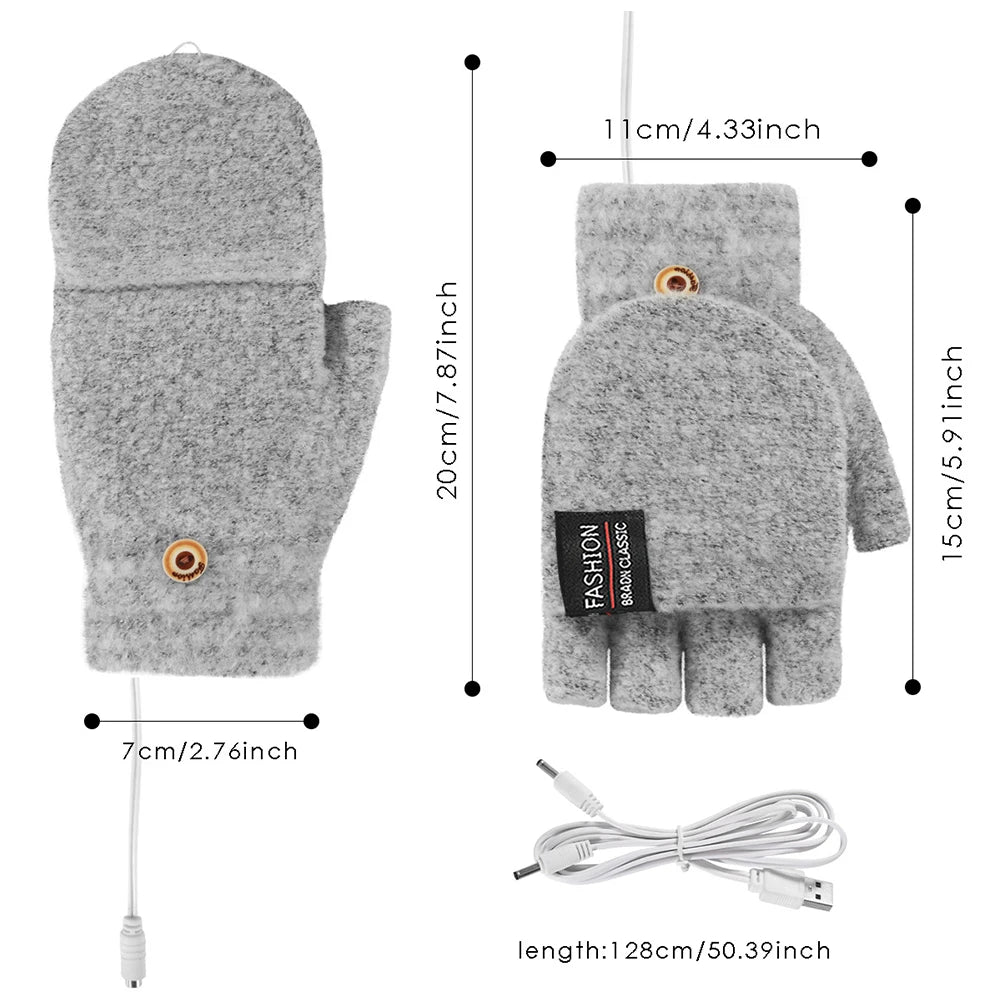 USB Electric Heating Gloves for Sports and Winter Activities
