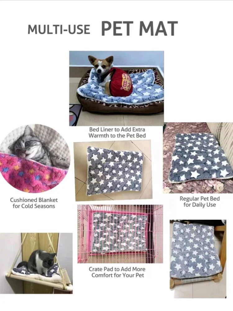 Thickened Flannel Cat And Dog Sleeping Mat