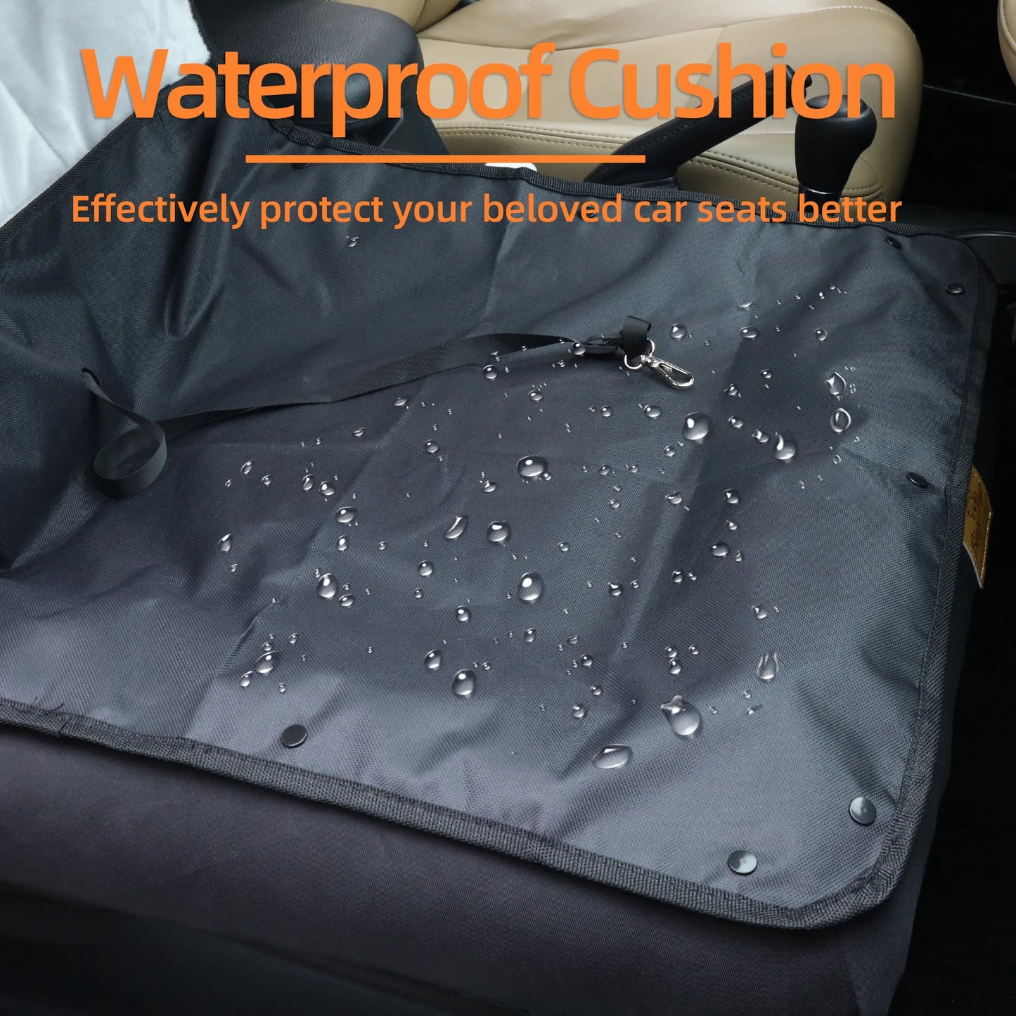 Bingopaw Waterproof Car Seat Bed For Dogs With Removable Pad