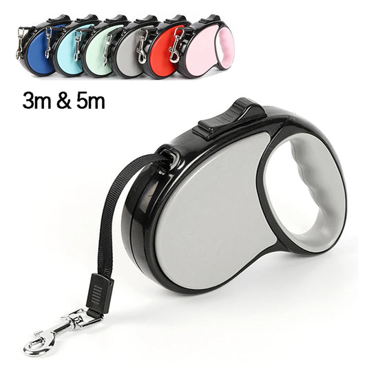 Retractable Nylon Dog Leash With Reflective Feature