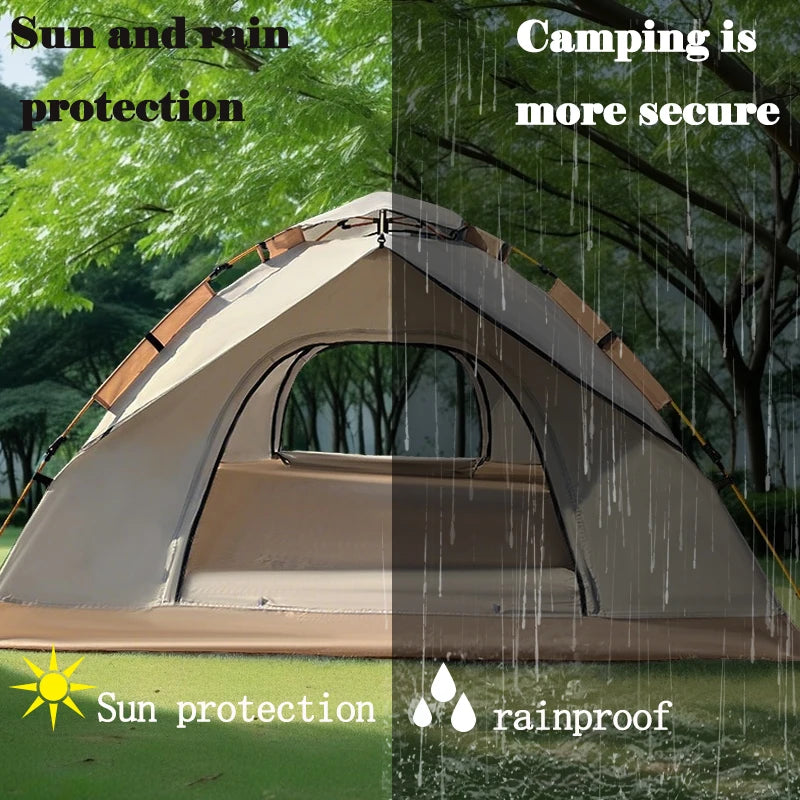 Lightweight 4 Person Quick Setup Family Tent With Mesh Screen