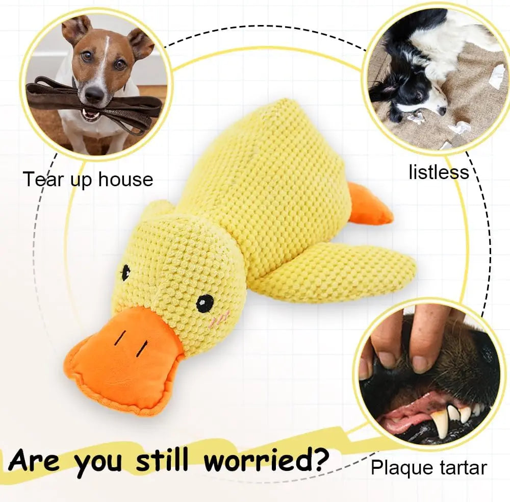 XMSJ Plush Duck Dog Toy With Quacking Sound