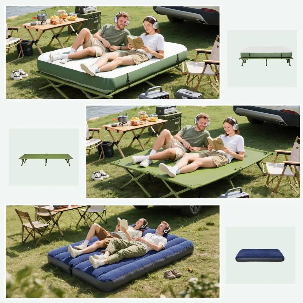 MBVM 4in1 Elevated Camping Tent Bed Combo With Air Mattress