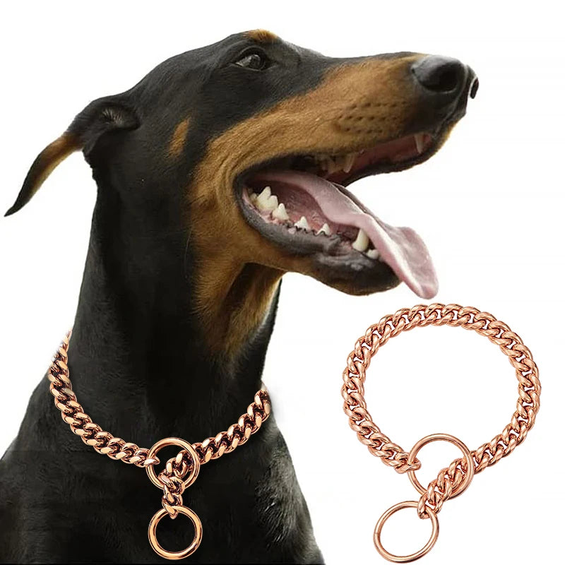 Stainless Steel Chain Collar for Dogs Durable Training Collar