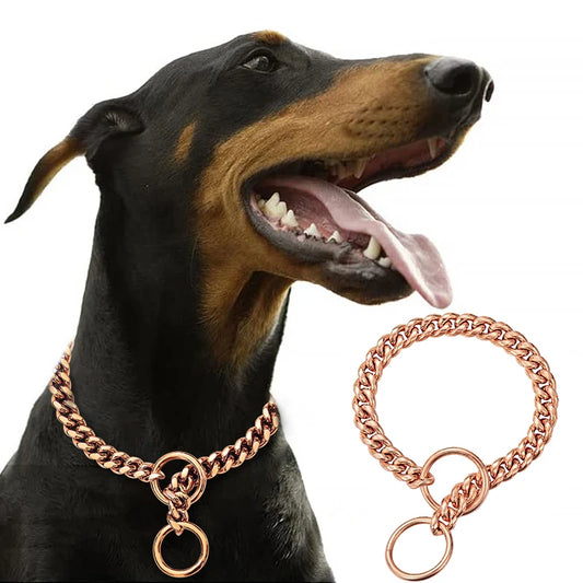 Stainless Steel Chain Collar for Dogs Durable Training Collar