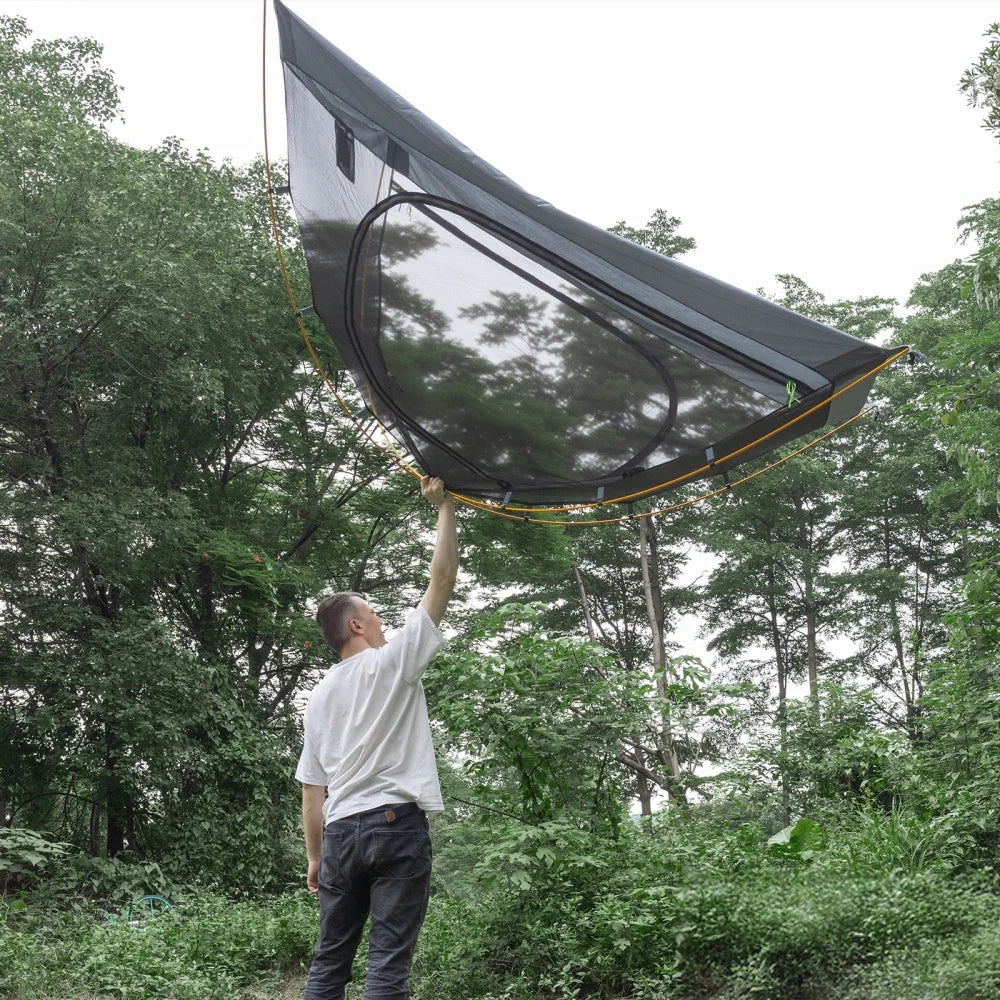 Night Cat 2 Person Backpacking Tent With Aluminum Poles Rainfly Waterproof