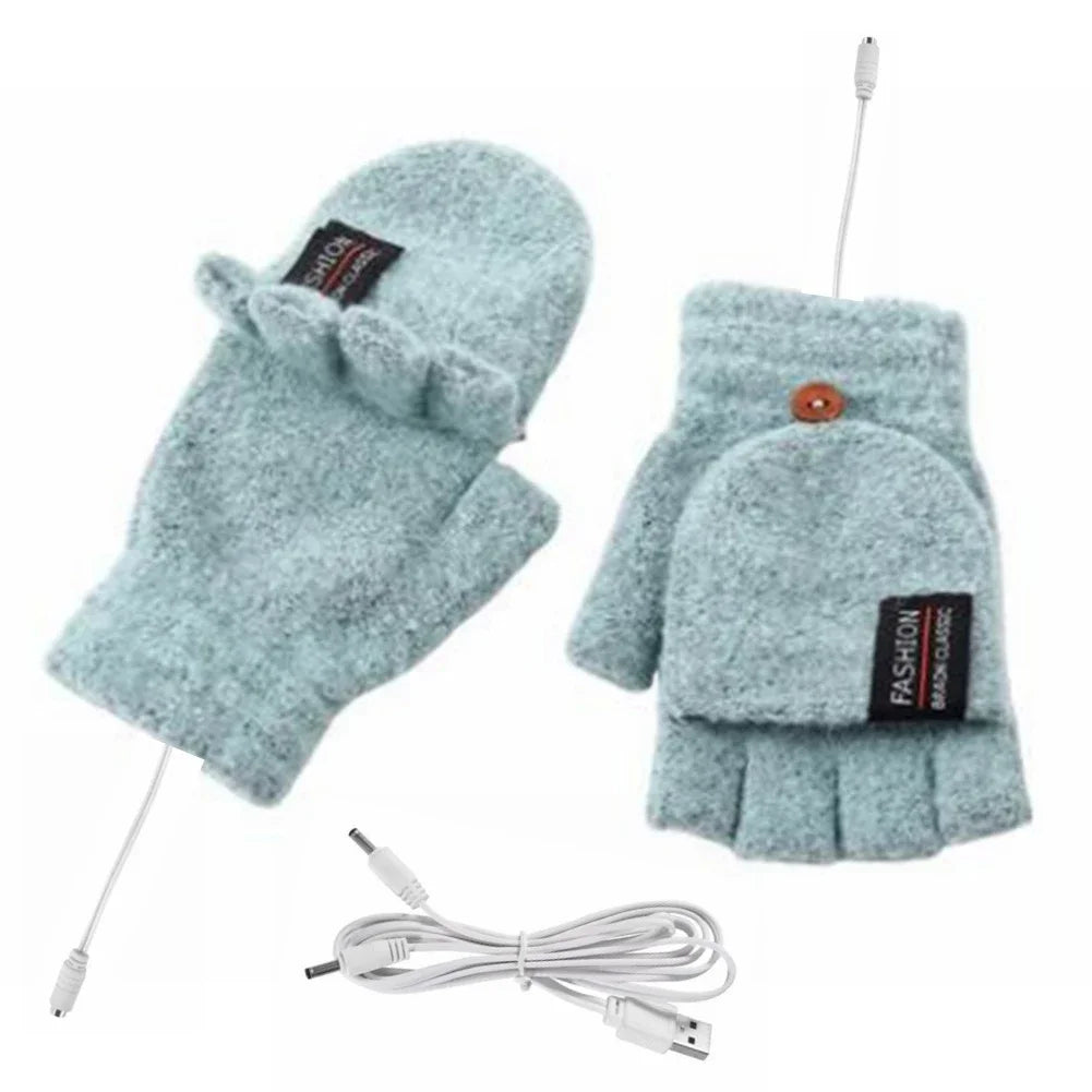 USB Electric Heating Gloves for Sports and Winter Activities