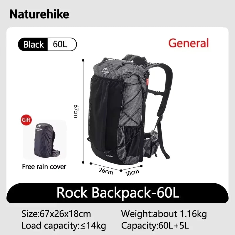 Naturehike Rock Outdoor Hiking Backpack With Rain Cover