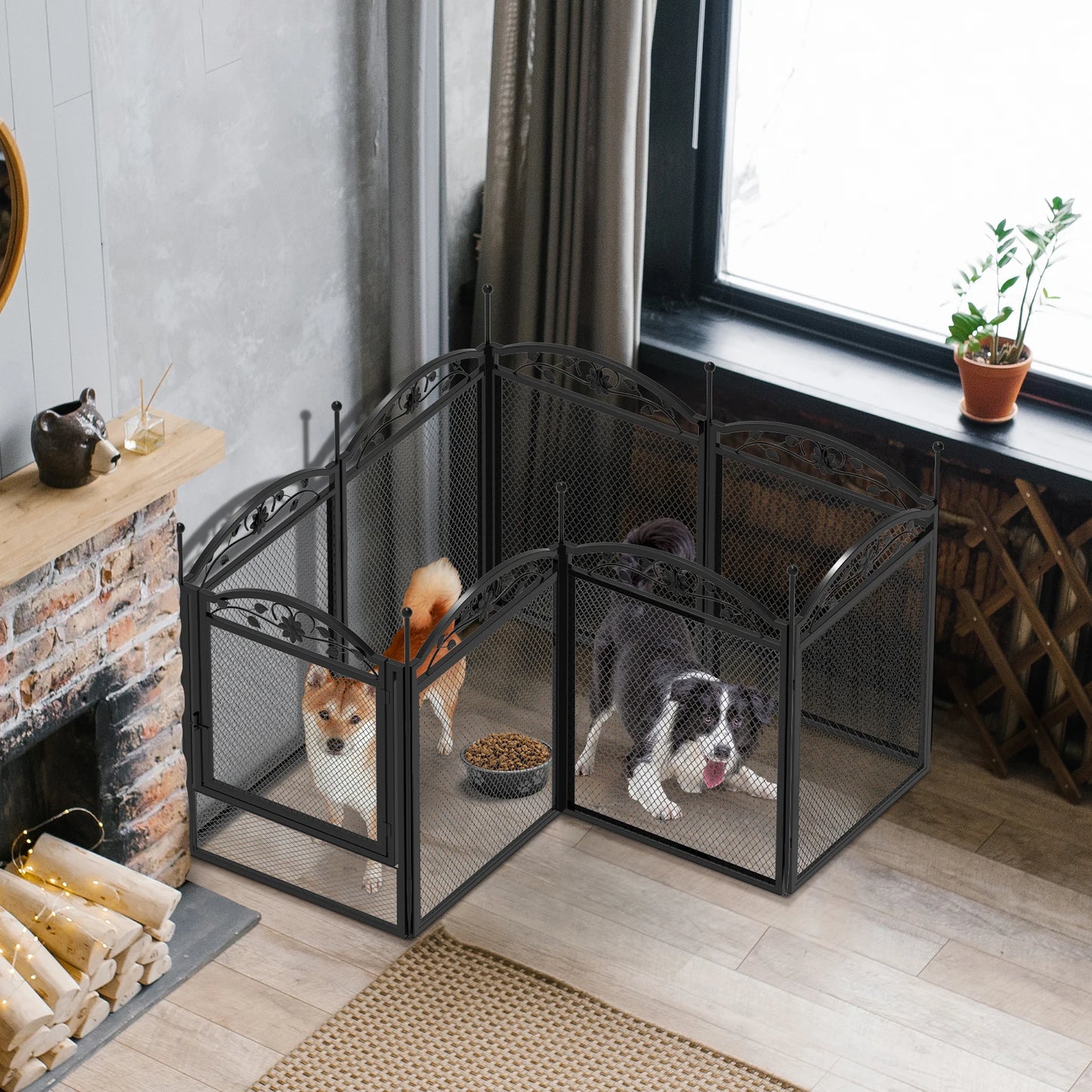 BINGOPAW 8-Panel Heavy Duty Dog Playpen With Waterproof Pad