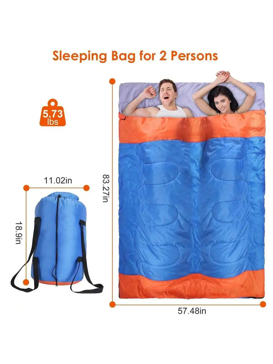 Lightweight Water Resistant Sleeping Bag With Cotton Liner
